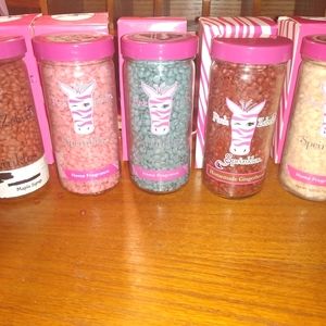 Pink Zebra Sprinkles Jars
